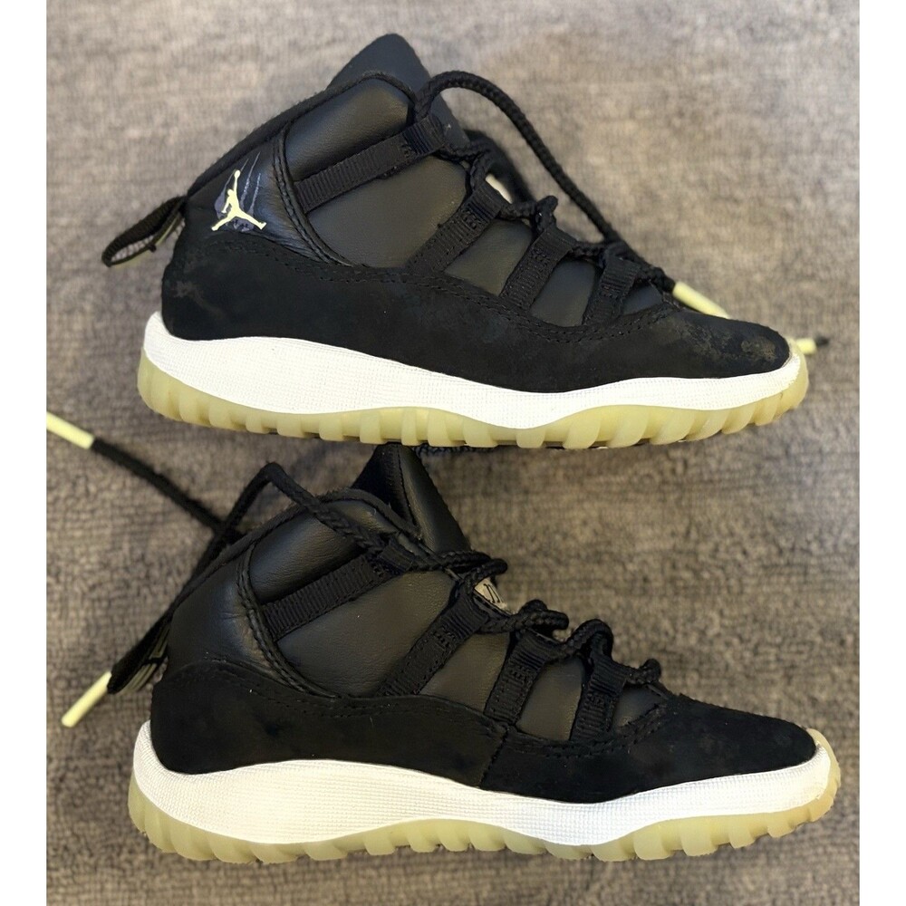Nike Air Jordan 11 Retro Black Volt Dark Raisin Kids Size 9C IB1380-001